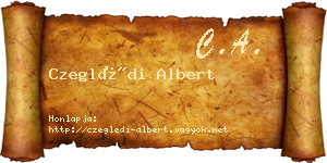 Czeglédi Albert névjegykártya