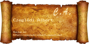 Czeglédi Albert névjegykártya